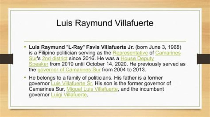 Luis Raymund Villafuerte Biography, Age, Height, Wife, Net Worth, Family